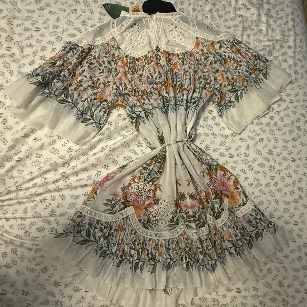 FARM RIO Off-White Sweet Bloom Bouquet Mini Dress - Picture 7 of 7